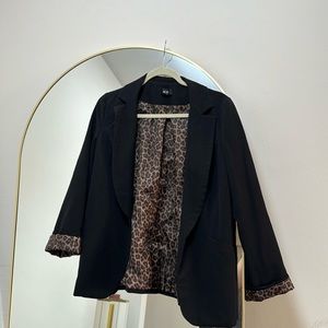 AGB Leopard-Print Blazer